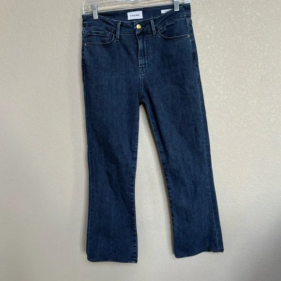 Frame Denim Blue Cropped Jeans - Picture 3 of 12
